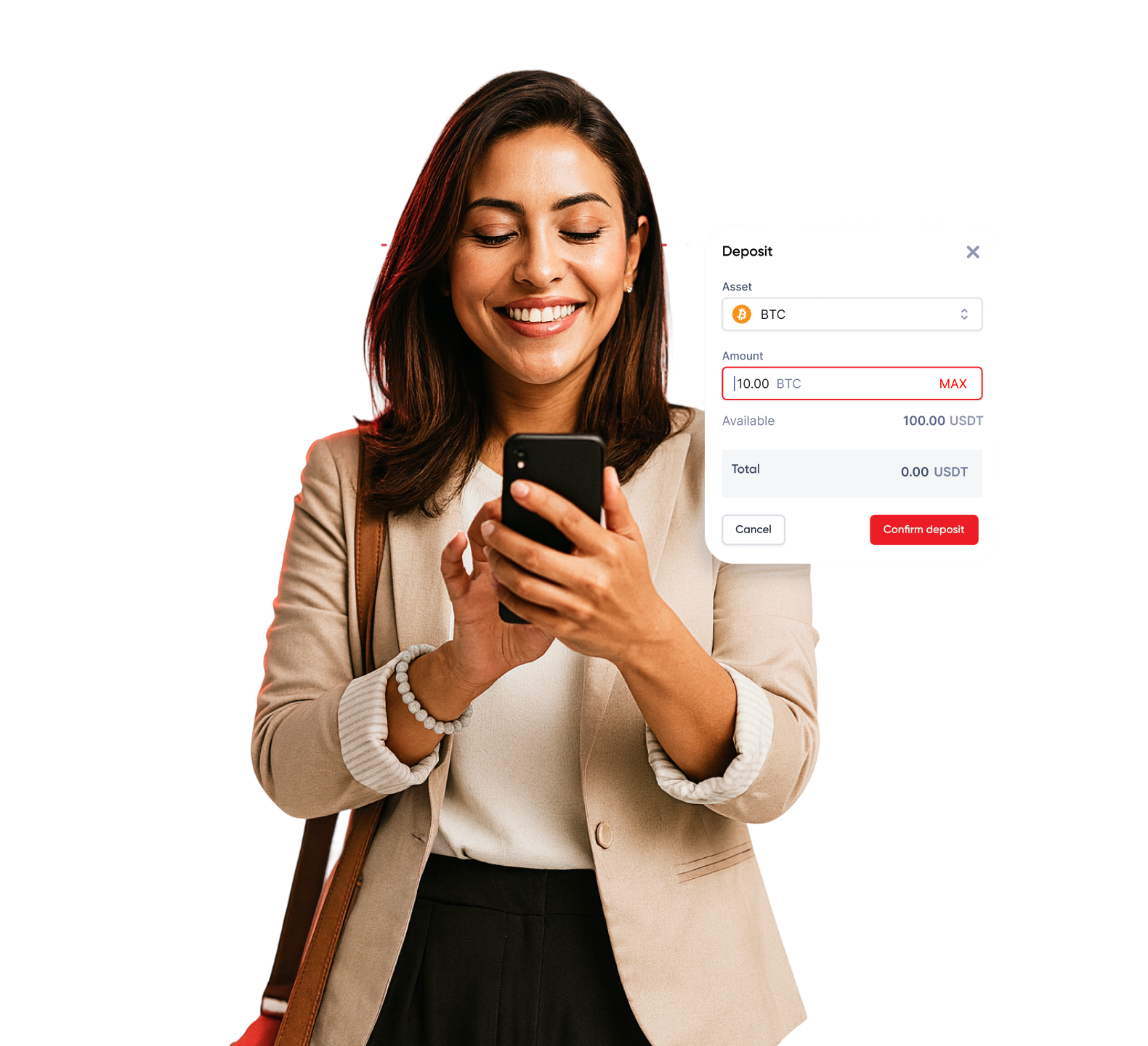 Easy deposits and withdrawals